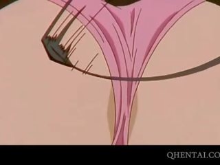 Hentai nybörjare masturberar med audience