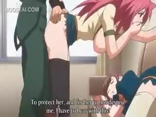 Roze haired anime schatje kut geneukt tegen de muur